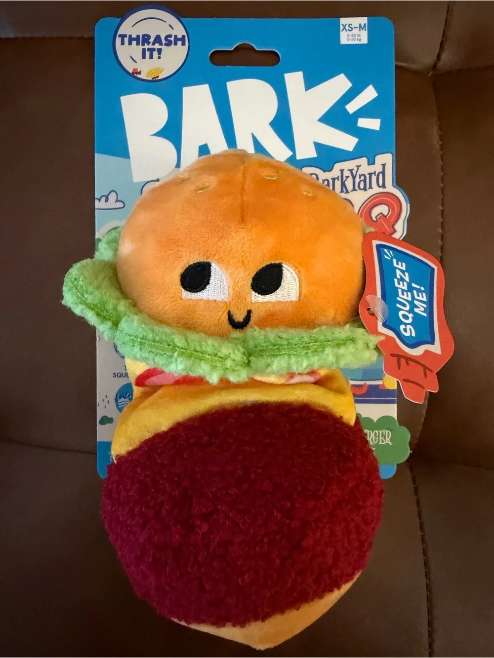 BARK BarkYard BBQ Dog Toy Bundle Hamburger + OK Boomer Tug NWT